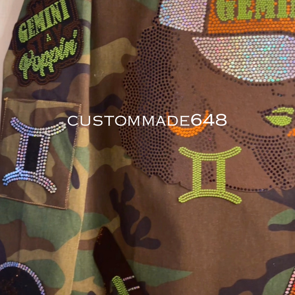 RHINESTONE PATCH CAMO JACKET (PRE-ORDER)