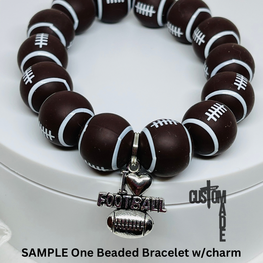 Custom Football Bangles or Beads – CustomMade648, LLC